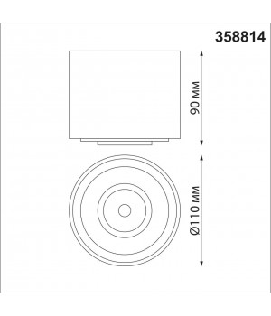 358814 OVER NT21 187 черный Светильник накладной светодиодный IP20 LED 18W 1600Лм 4000K 220V GESSO-foto2