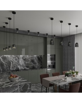 358647 OVER NT21 183 корпус черный/плафон дымчатый Светильник накладной светодиодный, длина провода 2м IP20 LED 4000K 20W 175-245V ARTIK-foto3