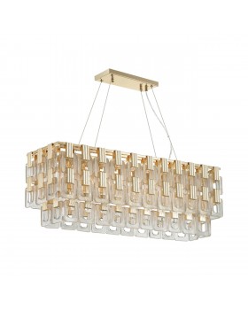 4989/10 HALL ODL22 389 золотой/стекло Люстра E14 10*40W BUCKLE-foto6