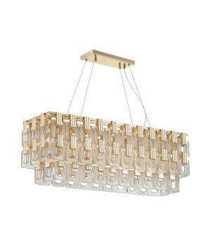 4989/10 HALL ODL22 389 золотой/стекло Люстра E14 10*40W BUCKLE-foto6