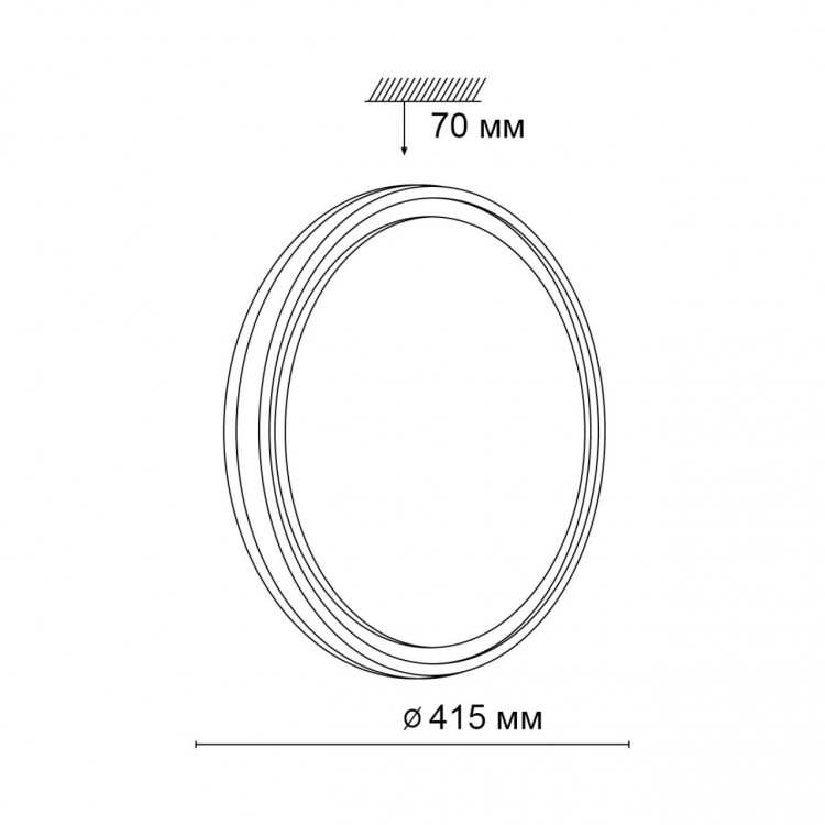 3044/DL PALE SN 028 Светильник пластик/белый/коричневый LED 48Вт 3000-6000К D415 IP43 пульт ДУ NAVIL