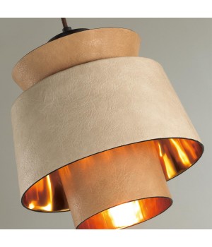 4992/1 PENDANT ODL23 287 св. коричневый/золотой/металл/кожа Подвес E27 60W KRESSA-foto6