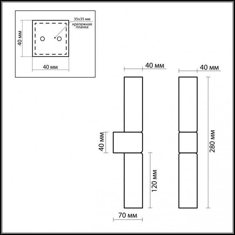 2136/2W DROPS ODL11 559 хром Бра IP44 G9 2*40W 220V WASS