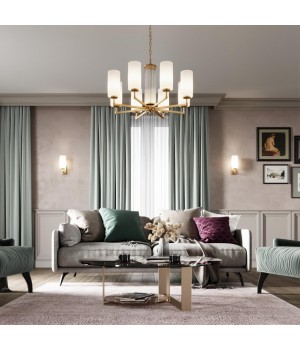 4990/10 HALL ODL23 403 матов. золотой/белый/стекло Люстра E27 10*40W KASALI-foto4