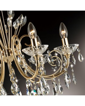 4977/6 HALL ODL23 435 золотой/хрусталь Люстра E14 6*40W VERSIA-foto6