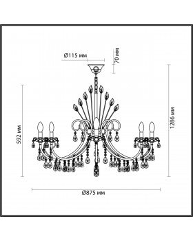 4977/10 HALL ODL23 435 золотой/хрусталь Люстра E14 10*40W VERSIA-foto2