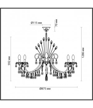 4977/10 HALL ODL23 435 золотой/хрусталь Люстра E14 10*40W VERSIA-foto2
