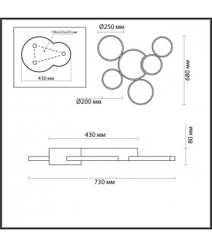 5255/99CL LEDIO LN23 черный, матовое золото Люстра потолочная диммир. с ДУ LED 100W 6600Лм 220V NORBERT-foto2