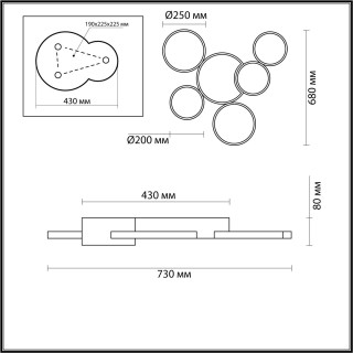 5255/99CL LEDIO LN23 черный, матовое золото Люстра потолочная диммир. с ДУ LED 100W 6600Лм 220V NORBERT-foto2