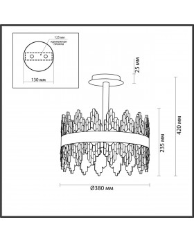 5267/4C MODERNI LN23 065 золотой Люстра потолочная E14 4*40W 220V MARGOT-foto2