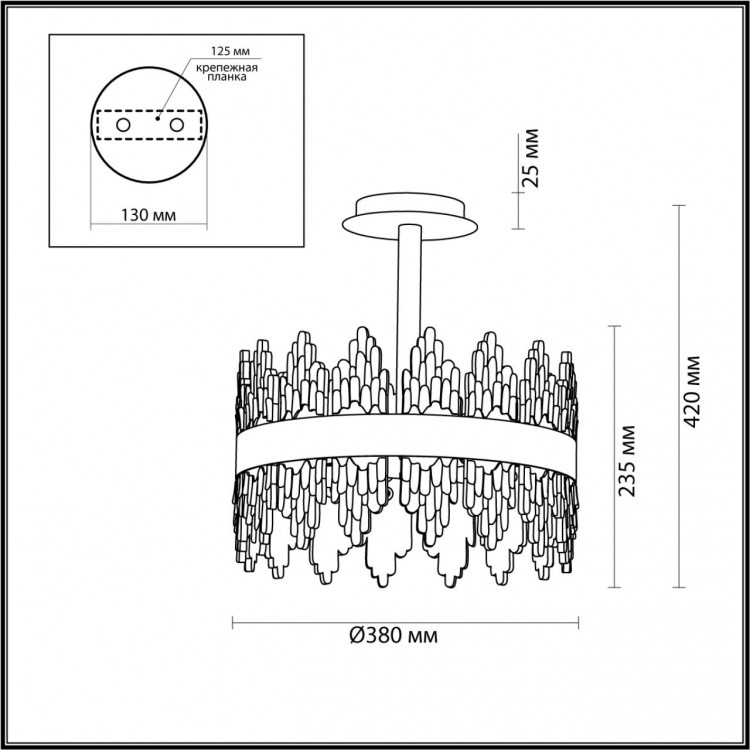 5267/4C MODERNI LN23 065 золотой Люстра потолочная E14 4*40W 220V MARGOT