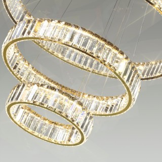 5015/88L L-VISION ODL23 427 золотой/прозрачный металл/хрусталь Люстра LED 88W 4000K 10200Лм VEKIA-foto5