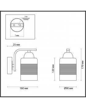 3030/1W COMFI LN19 206 коричневый Бра E27 1*60W 220V FILLA-foto2