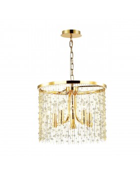 4844/5 HALL ODL21 409 золото/металл.цепочки /стекло Люстра E14 5*40W RAINI-foto4