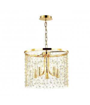 4844/5 HALL ODL21 409 золото/металл.цепочки /стекло Люстра E14 5*40W RAINI-foto4
