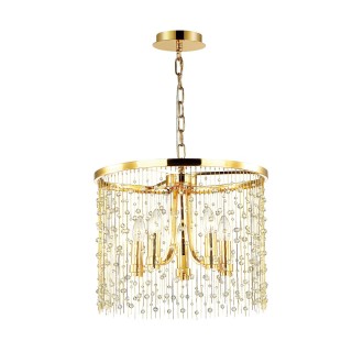 4844/5 HALL ODL21 409 золото/металл.цепочки /стекло Люстра E14 5*40W RAINI-foto4