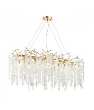 5005/12 HALL ODL23 487 золотой/прозрачный металл/хрусталь Люстра G9 12*40W BANCHE-foto4