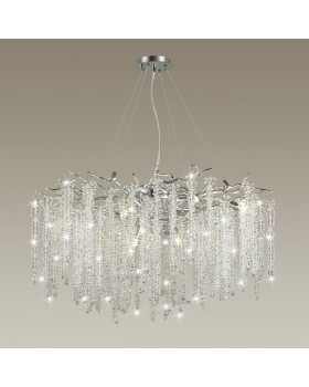 5004/14 HALL ODL23 484 серебристый/прозрачный металл/хрусталь Люстра G9 14*40W BANCHE-foto3