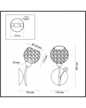 5266/1W COMFI LN23 194 античная латунь Бра E14 1*40W 220V TULA-foto2