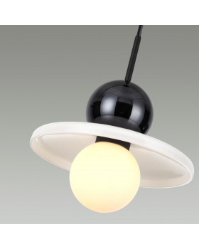 5014/1D MODERN ODL23 295 черный/белый/белый матовый металл/стекло Подвес G9 LED 5W HATTY-foto5