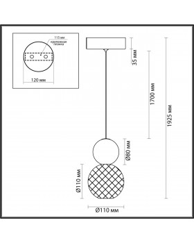 5007/7L L-VISION ODL23 419 хром/прозрачный/металл/акрил Подвес LED 7W 4000K 350Лм CRYSTAL-foto2