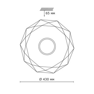 2057/DL PALE SN 070 Светильник пластик/белый/хром LED 48Вт 4000K D430 IP43 PRISA-foto2