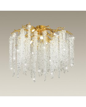 5005/8C HALL ODL23 487 золотой/прозрачный металл/хрусталь Люстра потолочная G9 8*40W BANCHE-foto3