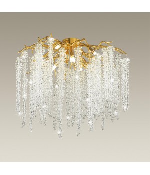 5005/8C HALL ODL23 487 золотой/прозрачный металл/хрусталь Люстра потолочная G9 8*40W BANCHE-foto3