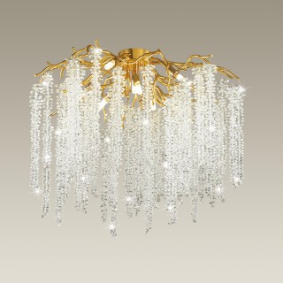 5005/8C HALL ODL23 487 золотой/прозрачный металл/хрусталь Люстра потолочная G9 8*40W BANCHE-foto3