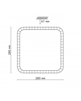 2035/CL PALE SN 080 Светильник пластик/белый/прозрачный LED 30Вт 4000K 280х280 IP43 KAROLA-foto2