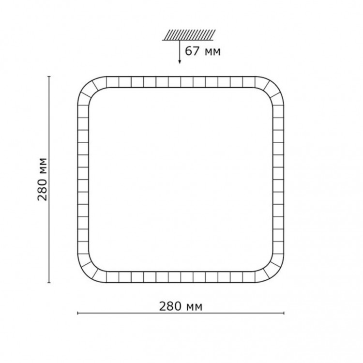 2035/CL PALE SN 080 Светильник пластик/белый/прозрачный LED 30Вт 4000K 280х280 IP43 KAROLA