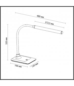3753/6TL DESK LN19 240 черный Настольная лампа LED 6W 5000К 570Лм 220V HARUKO-foto2