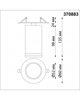 370883 SPOT NT22 239 серебро Cветильник встраиваемый IP20 GU10 9W 220V ULAR-foto2