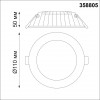 358805 SPOT NT21 274 белый Светильник встраиваемый светодиодный IP20 LED 8W 560Лм 3000K 100-240V GESSO