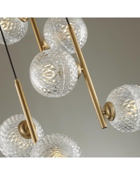 5292/6 MODERNI LN23 060 матовое золото Светильник подвесной E27 6*8W LED 220V GENEVA-foto4