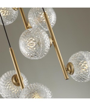 5292/6 MODERNI LN23 060 матовое золото Светильник подвесной E27 6*8W LED 220V GENEVA-foto4