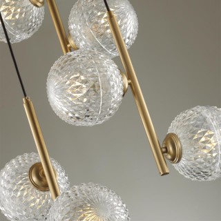 5292/6 MODERNI LN23 060 матовое золото Светильник подвесной E27 6*8W LED 220V GENEVA-foto4