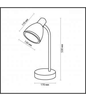 2411/1T STANDING ODL13 573 белый Н/лампа E27 60W 220V MANSY-foto2