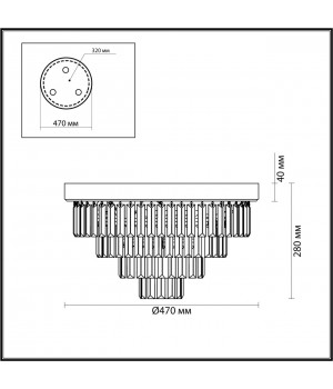 5257/6C CLASSI LN23 122 латунь Люстра потолочная E14 6*40W 220V ZAHA-foto2