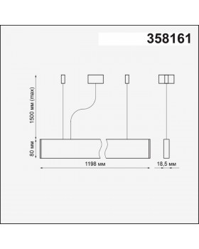 358161 OVER NT19 176 белый Подвесной светильник IP20 LED 4000K 40W 220-240V ITER-foto2