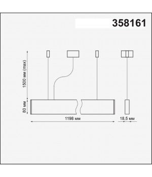 358161 OVER NT19 176 белый Подвесной светильник IP20 LED 4000K 40W 220-240V ITER-foto2