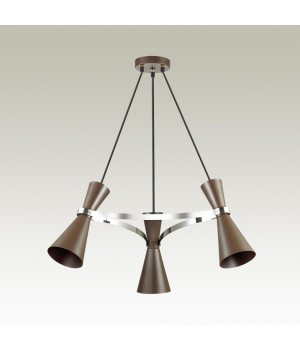 4417/3 MODERNI LN19 150 хром, коричневый Люстра E27 3*60W 220V QUINN-foto3