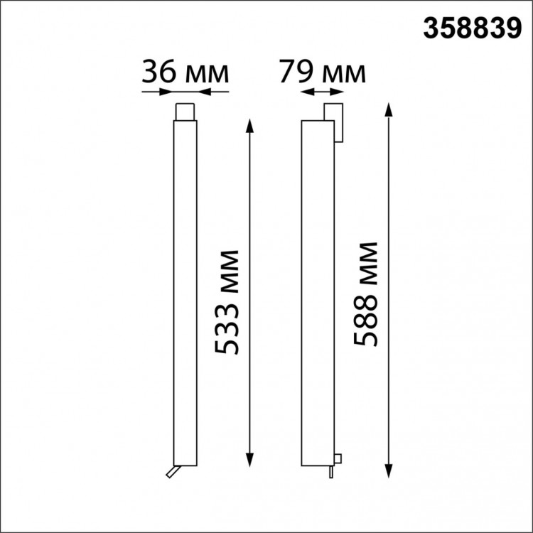 358839 PORT NT22 114 черный Светильник трехфазный трековый светодиодный IP20 LED 4000K 30W 220V ITER