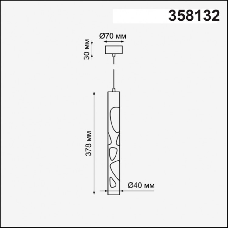 358132 OVER NT19 202 черн Накладной светильник, длина провода 1м IP20 LED 4000K 20W 160 - 265V ARTE