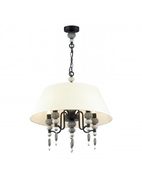 4896/5A MODERN ODL_EX23 27 черный матов./серый/молочный металл/керамика/ткань Люстра E14 5*40W SOCHI-foto5