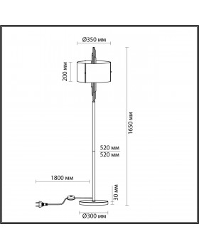5415/3F MODERN ODL_EX23 39 бронзовый/белый матовый/металл/стекло Торшер E27 3*40W MARGARET-foto2