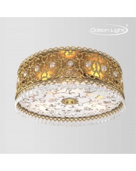 2641/3C COUNTRY ODL14 500 под бронзу/хрусталь Люстра потолочная E14 3*40W 220V SALONA-foto3