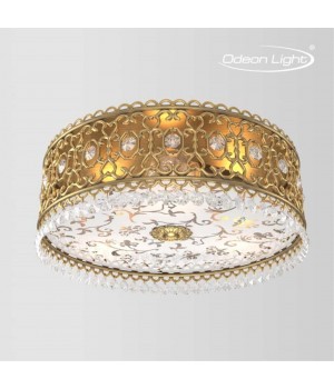 2641/3C COUNTRY ODL14 500 под бронзу/хрусталь Люстра потолочная E14 3*40W 220V SALONA-foto3