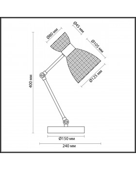 3704/1T COMFI LN19 214 античная бронза Настольная лампа E14 40W 220V JACKIE-foto2