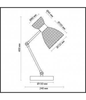 3704/1T COMFI LN19 214 античная бронза Настольная лампа E14 40W 220V JACKIE-foto2